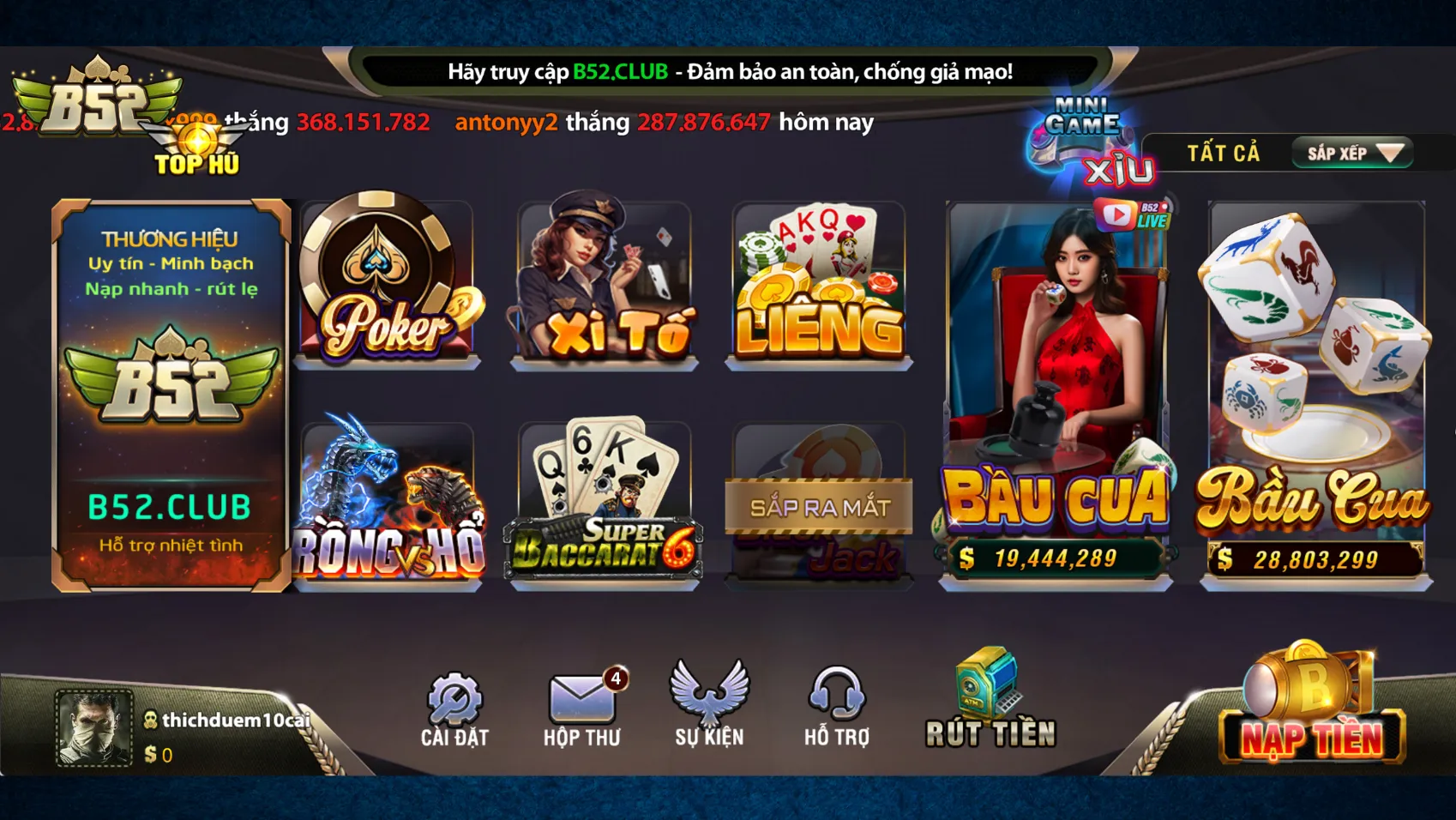 Ngày thành lập cổng game B52 Club Ngày thành lập cổng game B52 Club